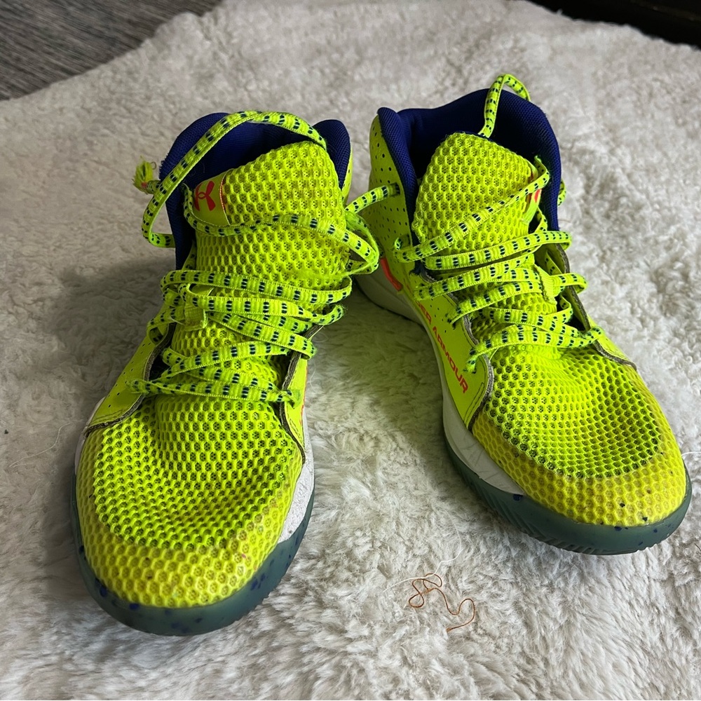 Under Armour Kids Neon Yellow Sneakers